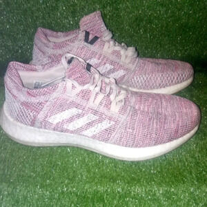 Womens Adidas Pureboost running/training shoe pink mesh B75824 size 10